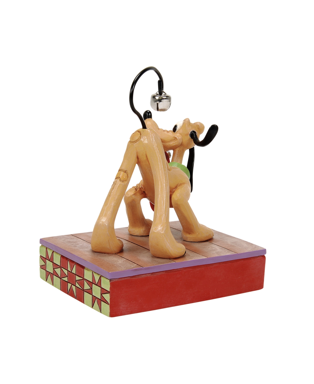 Jim Shore Pluto Christmas Bell On Tail Figurine In Multi