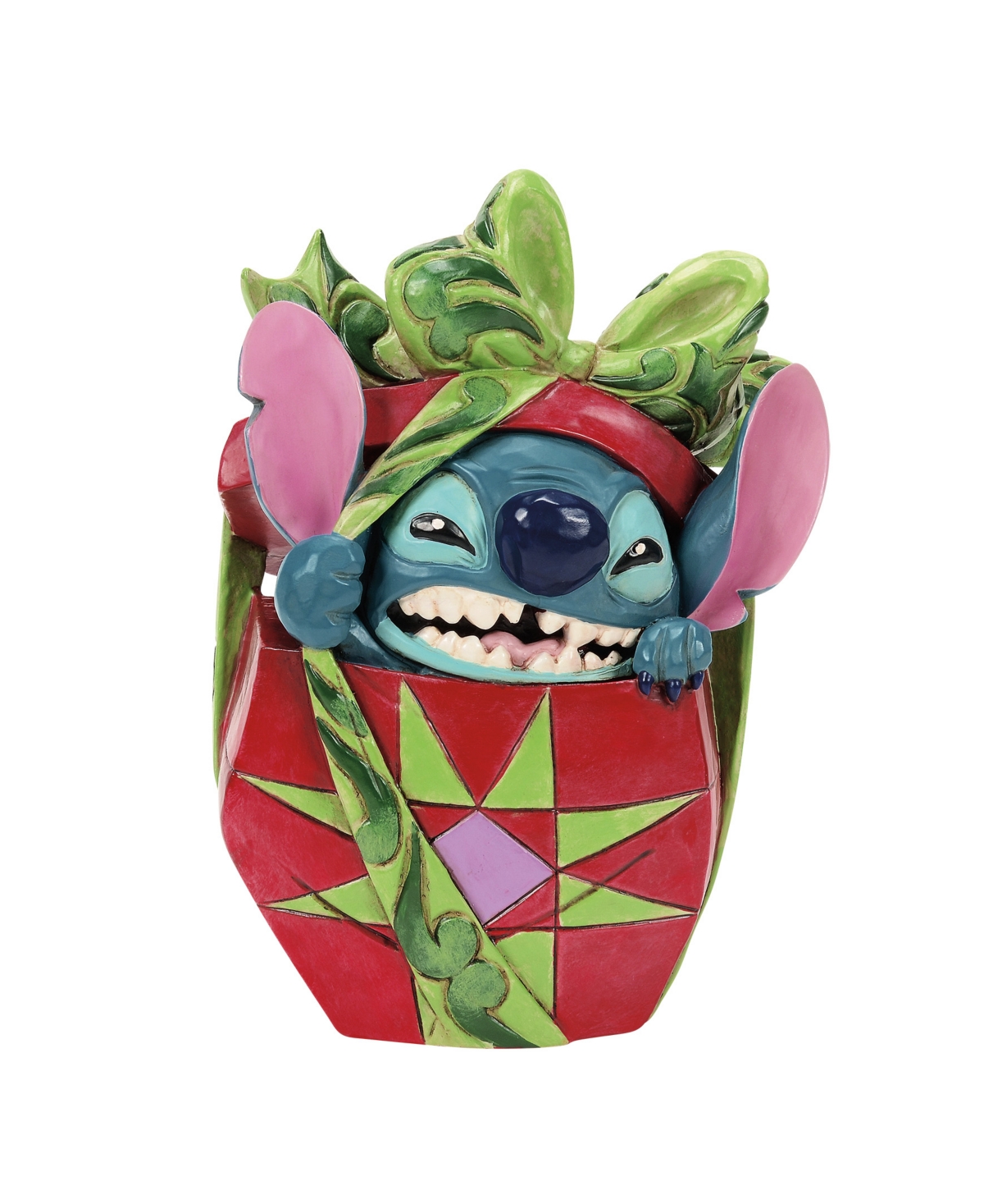 Jim Shore Stitch Tearing Present Figurine In Multi