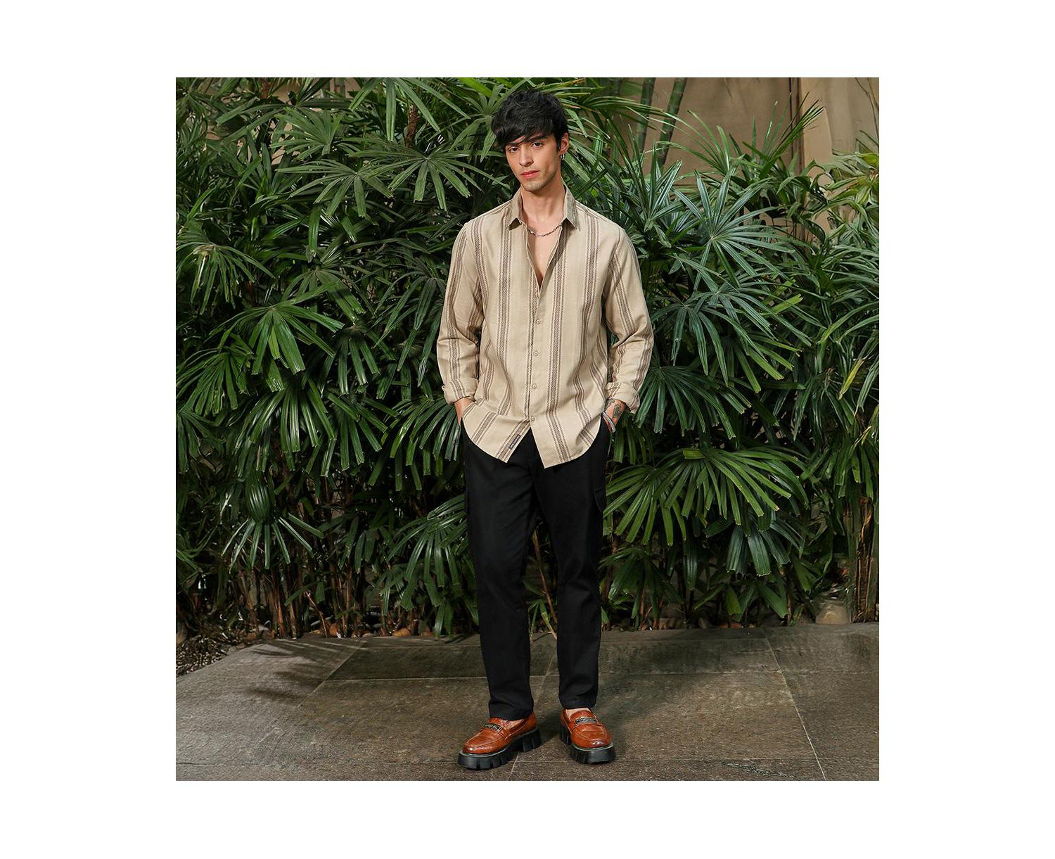 Men's Halo-Striped Shirt