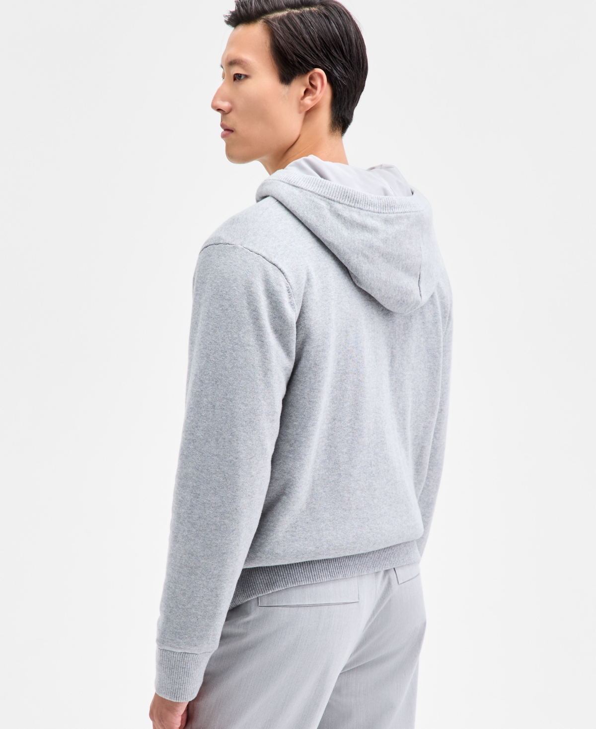 Alfani Men's Milano Long Sleeve Double Knit Zip-Front Hoodie, Macy's Exclusive