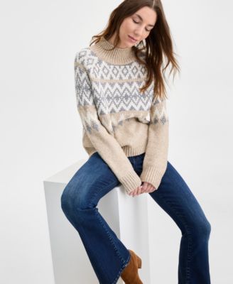 Women's Fair Isle Mock-Neck Sweater