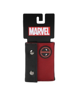 Men's Deadpool Tri-Fold Wallet With Snap Closure