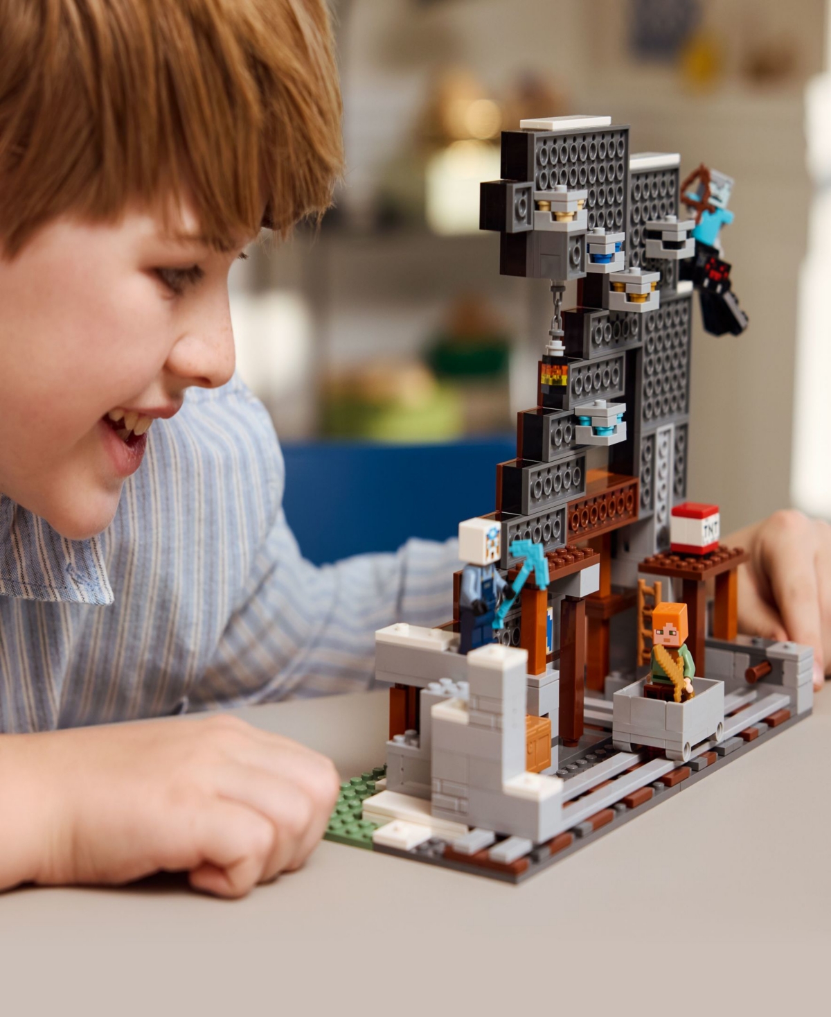 Lego Minecraft The Pickaxe Mine 21277 Toy Building Set, 530 Pieces In Multi