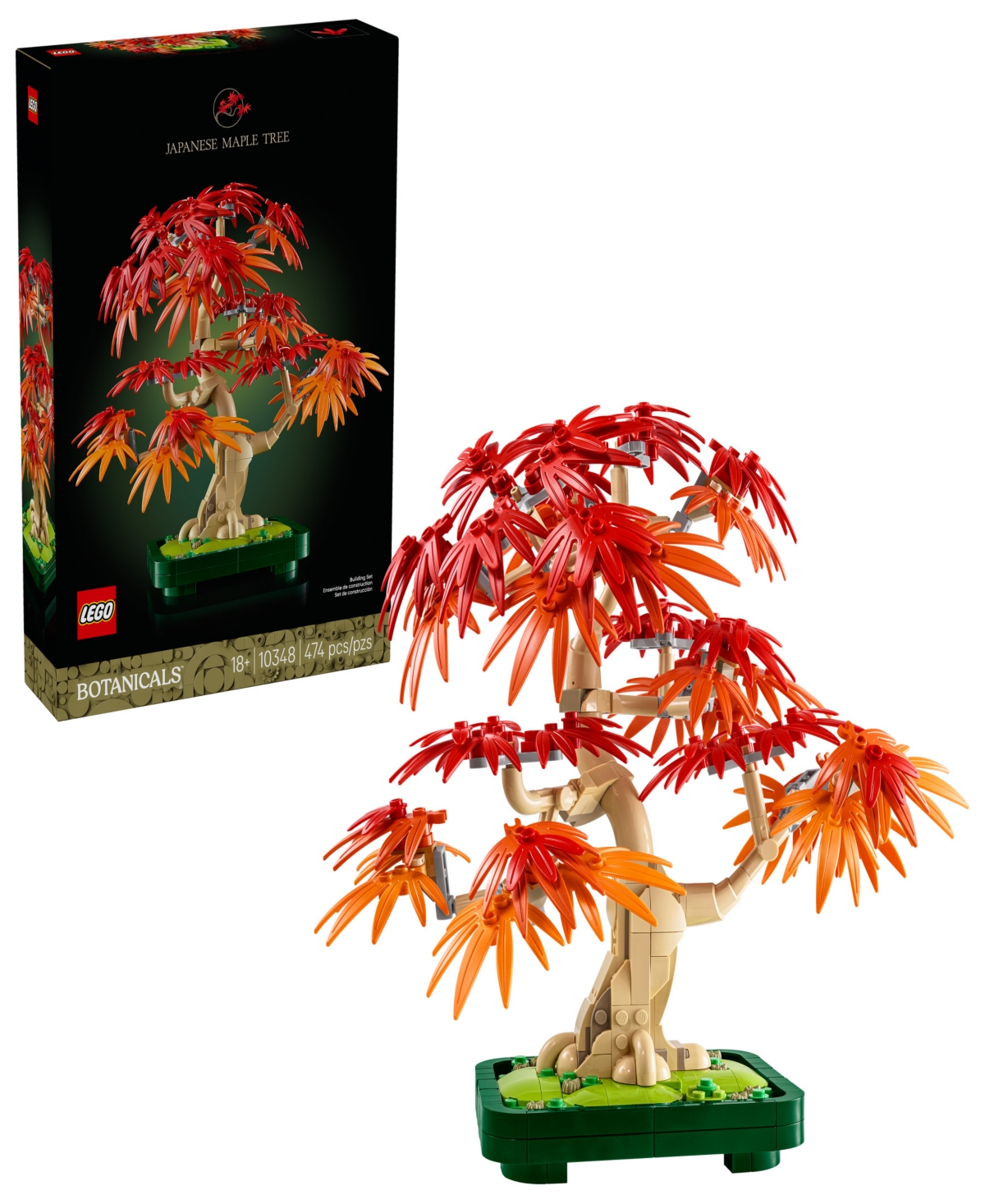 Lego Botanicals Japanese Red Maple Bonsai Tree 10348 Toy Building Set, 474 Pieces In Multi