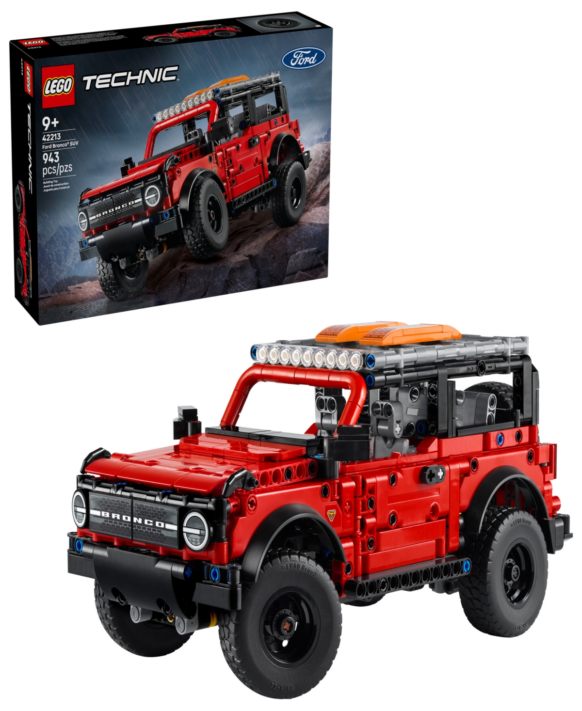 Lego Technic Ford Bronco Suv Kids Toy Car 42213, 943 Pieces