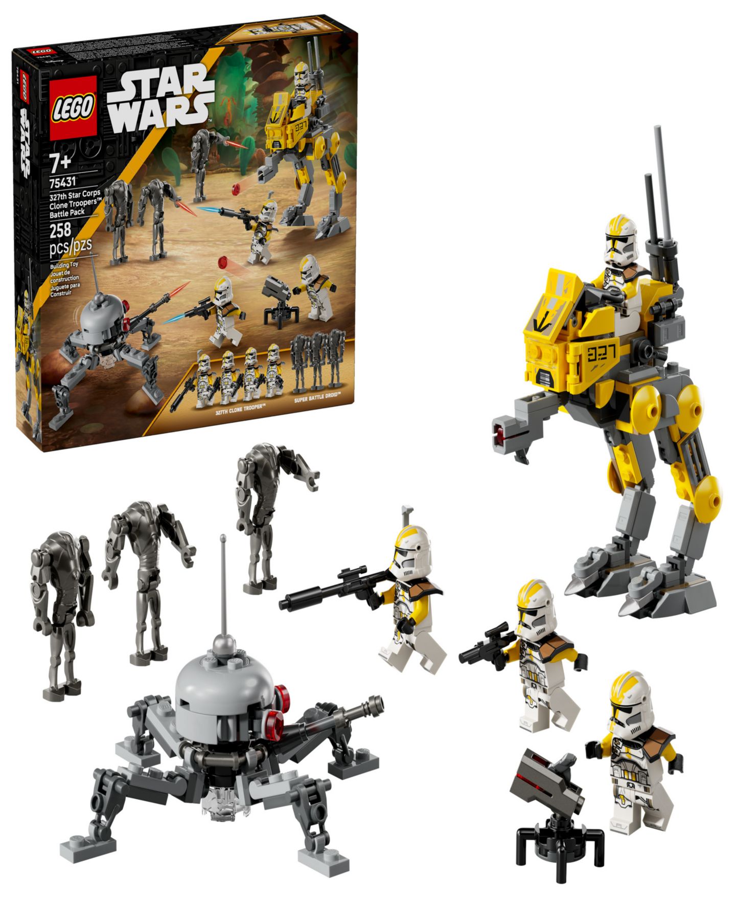 LEGO® Конструктор LEGO Star Wars 327th Star Corps Clone Troopers Battle Pack 75431, 258 деталей — фото 1