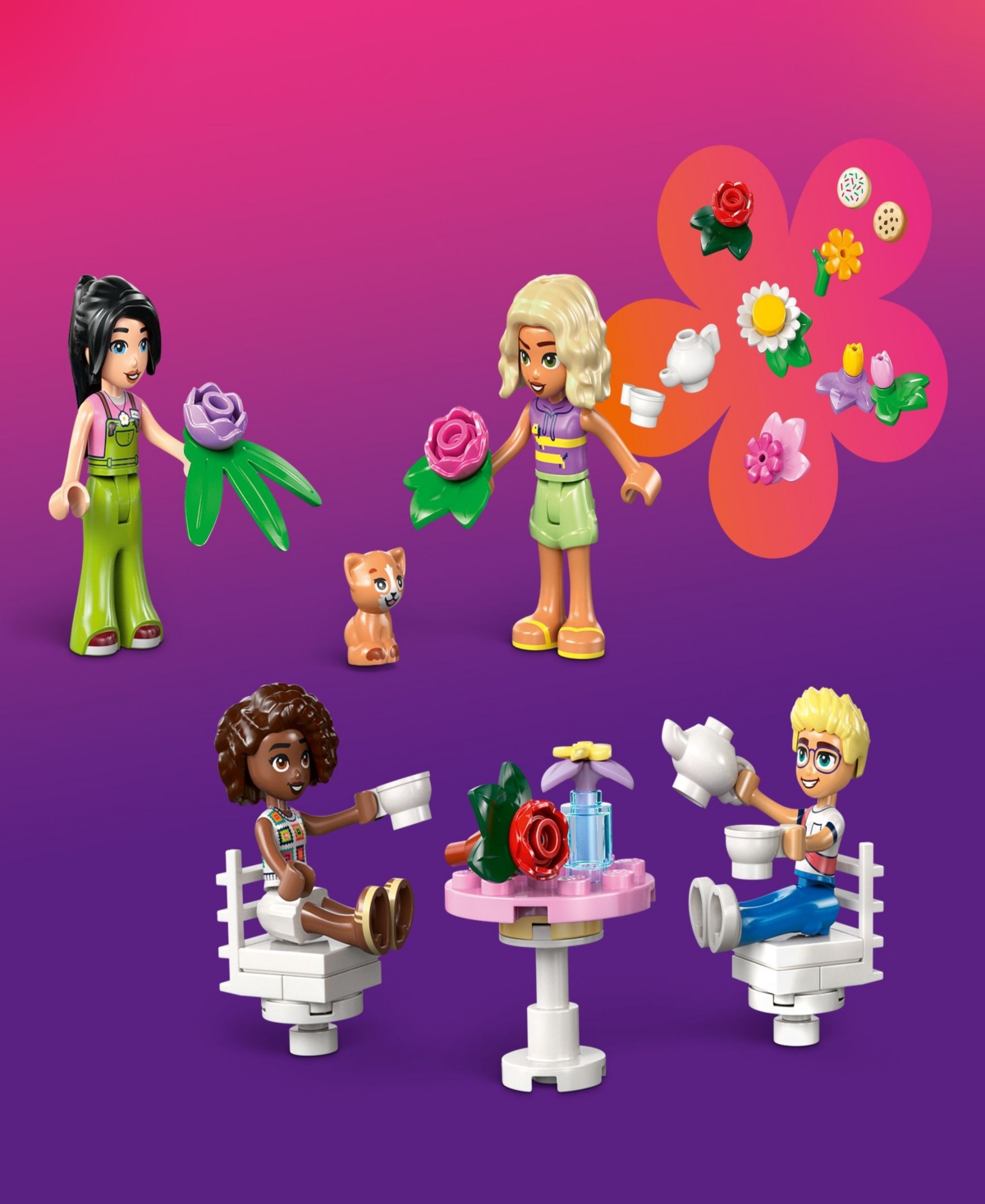 Lego Friends Plant Cafe Flower Shop 42671 Toy Building Set, 1138 Pieces In Multi