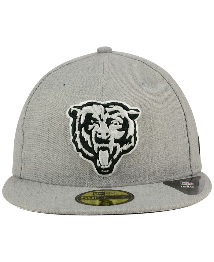 New Era Chicago Bears Heather Black White 59FIFTY Fitted Cap Macy's