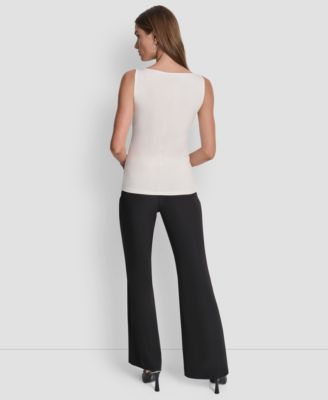 Petite Ponte Cowl Neck Top