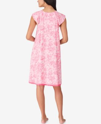 Women's Keyhole Neck Short Flutter Sleeve Chemise