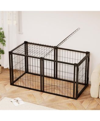 47.2 in. L x 22 in. W x 24 in. H. Dog Crate 47.2" Dog Kennel for Small Medium Dogs, Puppy Dog Playpen with Top in Black