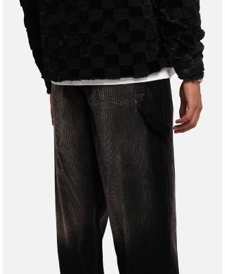 Men's Corduroy Wash Pants, Brown - 38