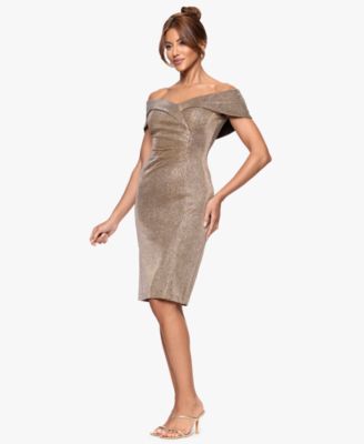 Women's Galaxy Ruched Off The Shoulder Short Dress