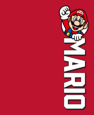 Men's Super Mario Front and Back Print Fleece Hoodie