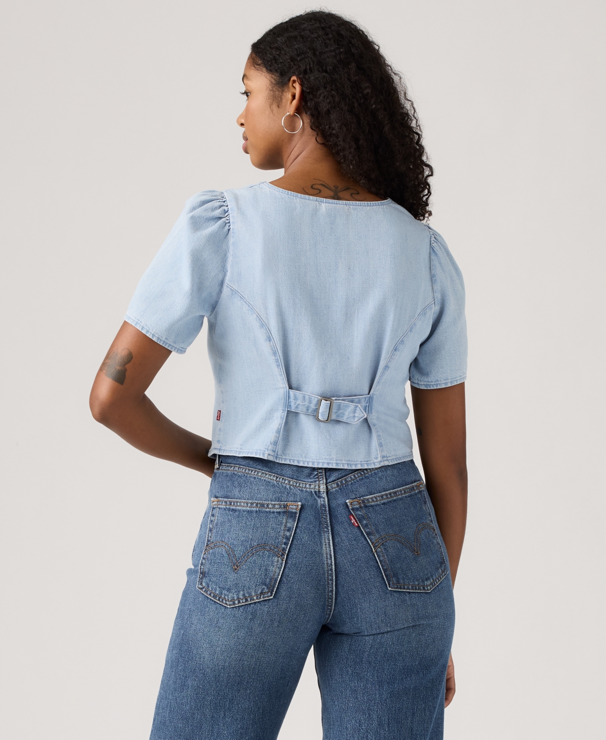 Levi's Plus Size Moxie Cotton Denim Blouse In Blue