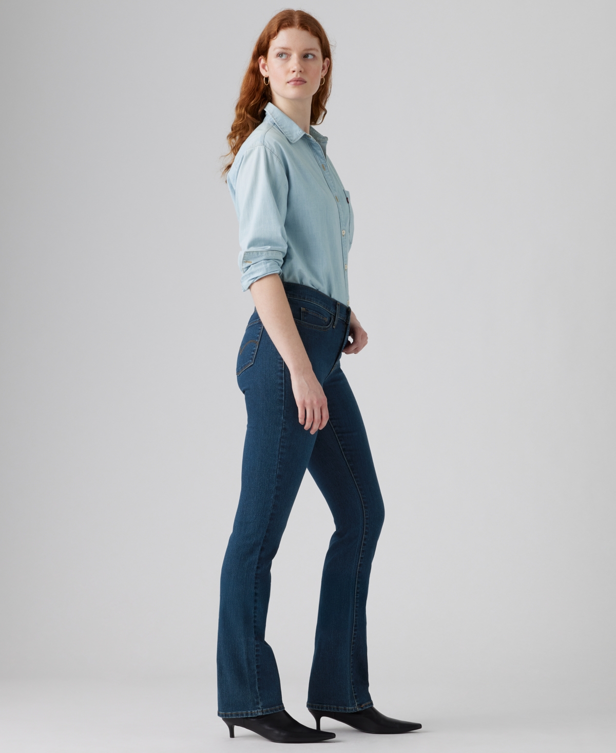 Levi's Women's 315 Shaping Mid Rise Lightweight Bootcut Jeans In Blue