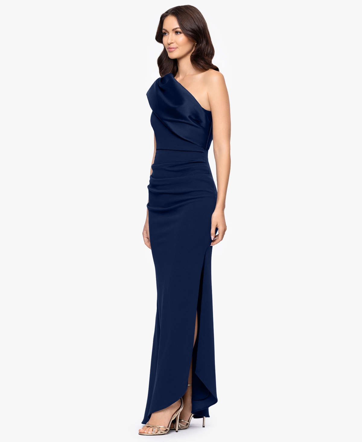 Betsy & Adam Petite One-Shoulder Dress