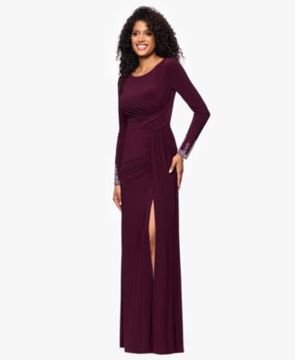 Petite Beaded Dress with Long Sleeves