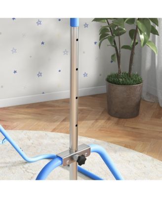 Folding Gymnastics Bar for Kids, Adjustable Height, Bubble Gum