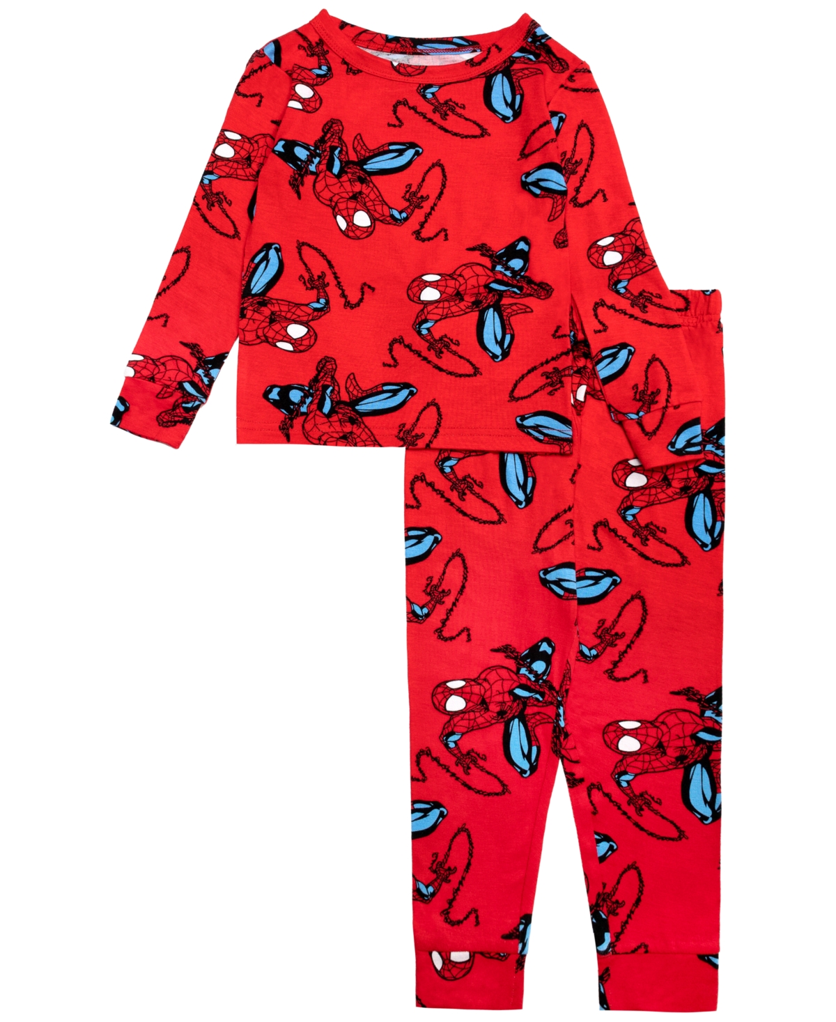 Ame Toddler Boys 2-piece Spiderman Tight Fit Pajama Set In Red