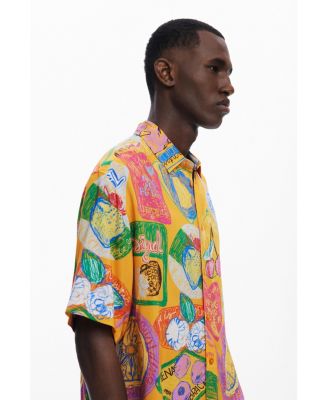Men's Short-sleeve shirt with fruits
