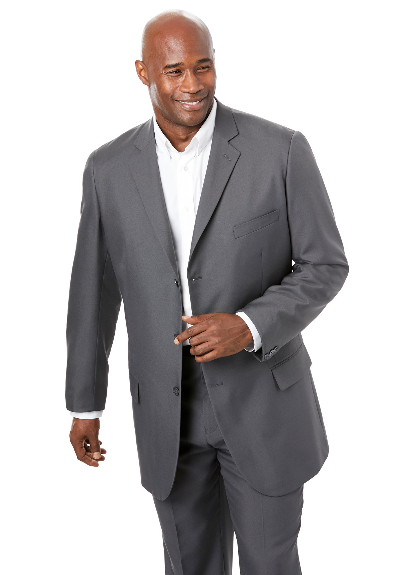 Мужская куртка KingSize Easy Movement Three-Button, цвет: Серый — фото 2