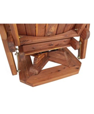 Cedar Adirondack Swivel Glider