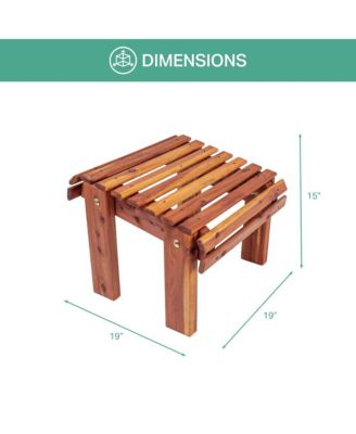 Cedar Stationary Chair W Stationary Ottoman