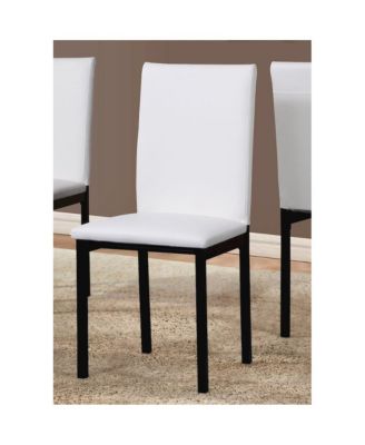 Citico 5-Pc Dinette Set with Faux Marble Top, White Table with White Chairs