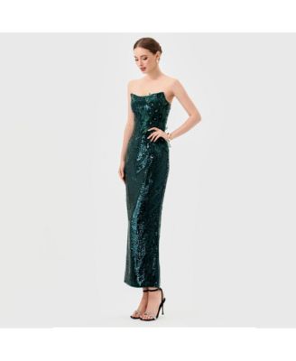 Edith Scoop Strapless Midaxi