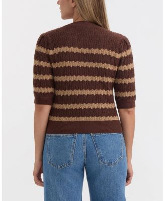 Women's Short Sleeve Crochet Cardigan