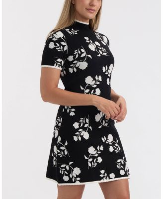 Women's Floral Short Sleeve Sweater Dress