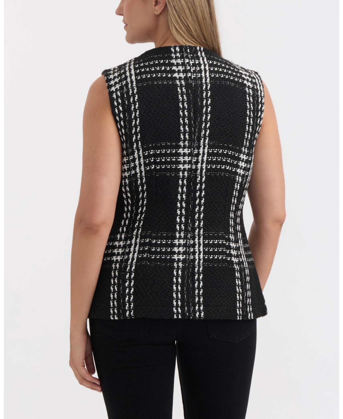 Ellen Tracy Women's Long Fitted Vest With Pockets In Black