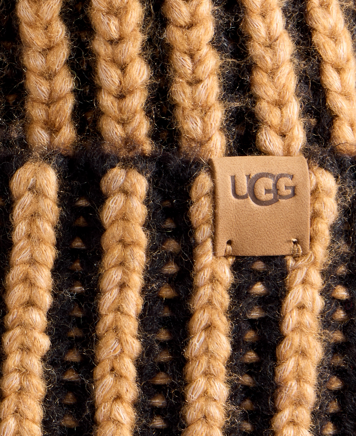Ugg Chunky Plaited Beanie In Brown