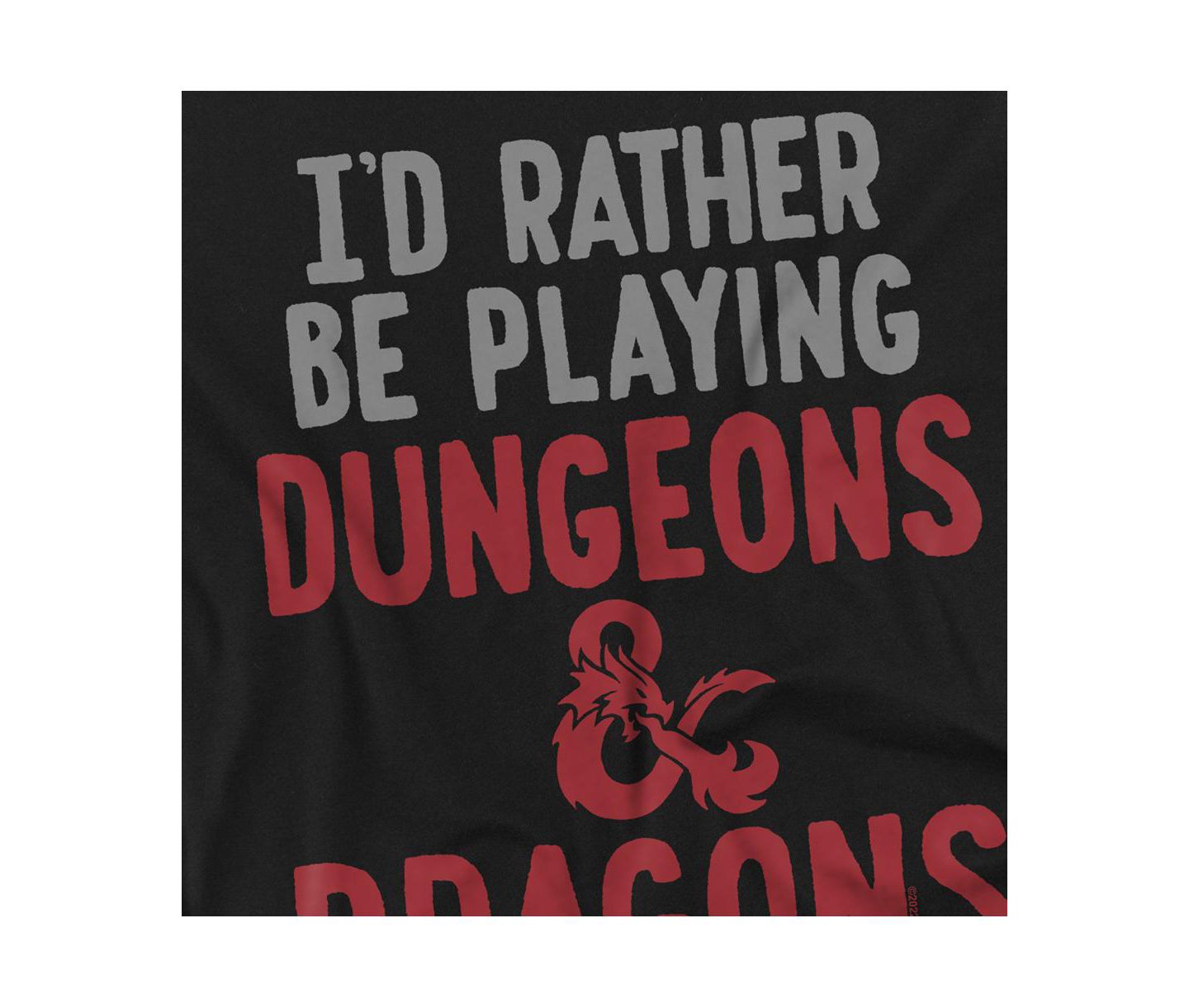 Мужская футболка D&D Dungeons And Dragons Rather Be Playing DD, цвет: Чёрный — фото 2