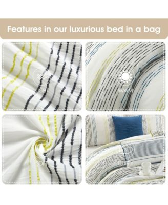 Merida Stripes 7-Pc. Comforter Set, Queen