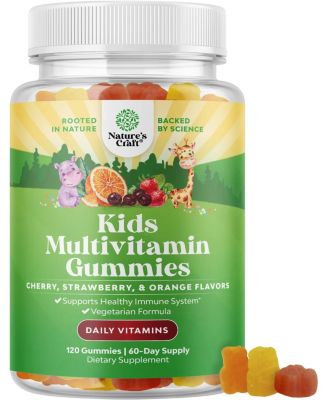 Kids Multivtamins Gummies, Assorted Fruit Flavors, Nature's Craft, 120ct