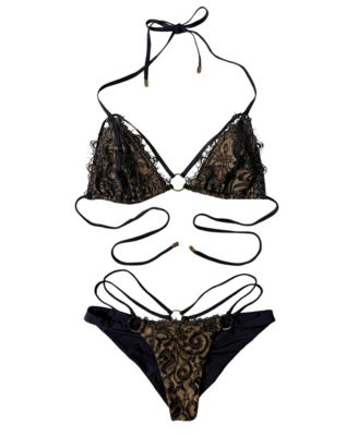 Women's Gunpowder & Lace Triangle Bikini Top