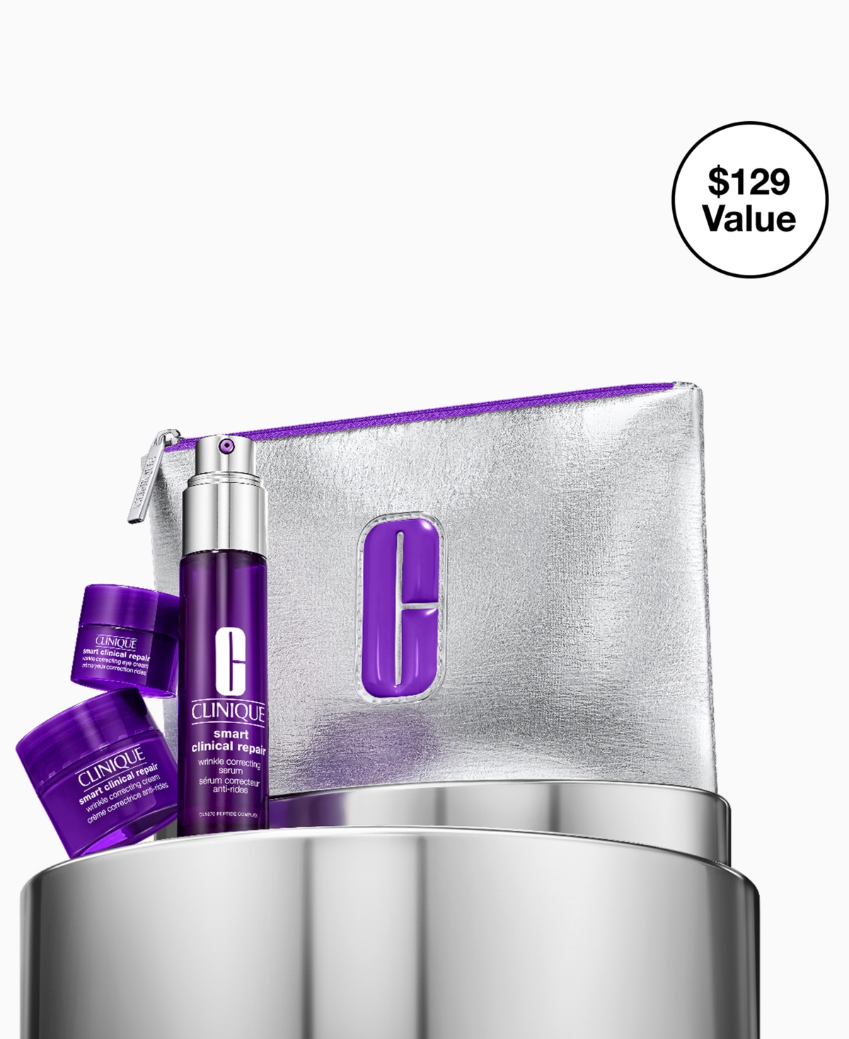 Clinique 4-pc. Wrinkle-fighting Routine Skin Care Set In Transparent