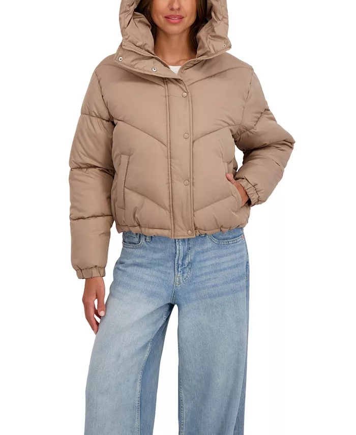 Juniors' Juniors' Short Hooded Puffer Jacket - thumbnail 4