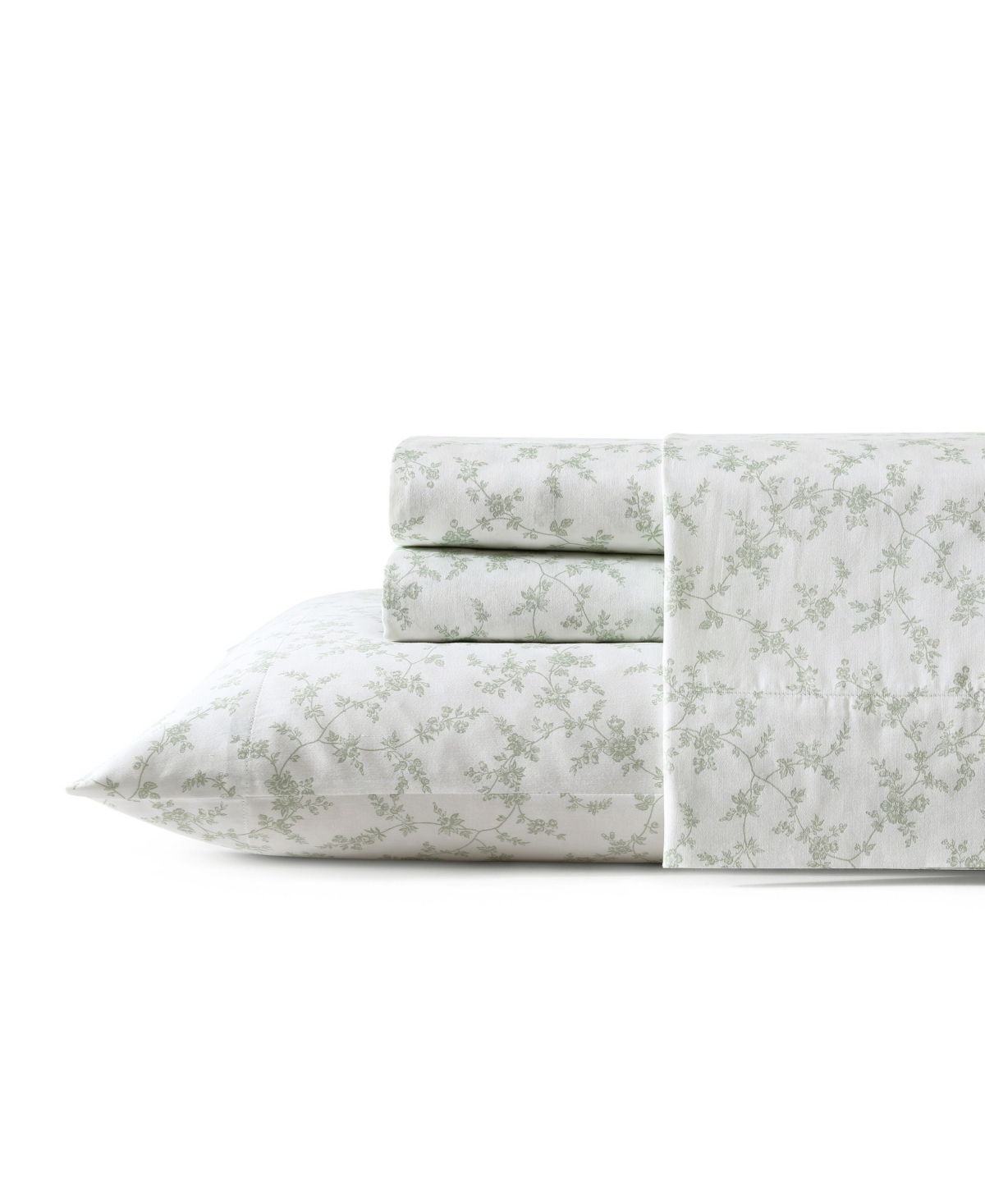 Laura Ashley Fiona Floral 300 Thread Count Cotton Percale Sheet Set In Gray