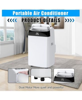 12,000 BTU Portable Air Conditioner - Built-in Dehumidifier & Fan, 3-in-1 LED Display Unit, Remote Control, Ideal for Home, Office, Dorm & RV