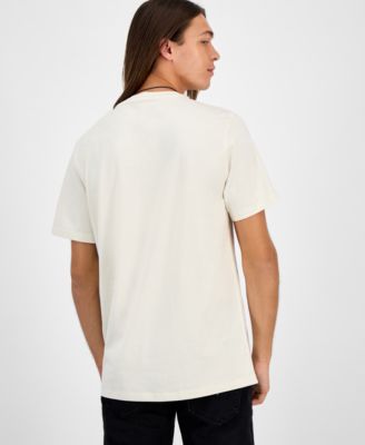 Men's Short Sleeve Crewneck Embroidered Triangle Logo T-Shirt