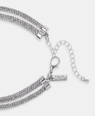 Rhinestone Layered Collar Necklace, 15-3/4"+ 3" extender, Macy's Exclusive