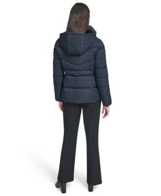 Women's Faux-Fur-Lined Hooded Puffer Coat