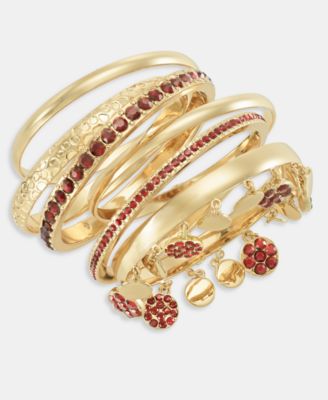 I.N.C. International Concepts - Gold-Tone 7-Pc. Set Crystal Bangle Bracelets