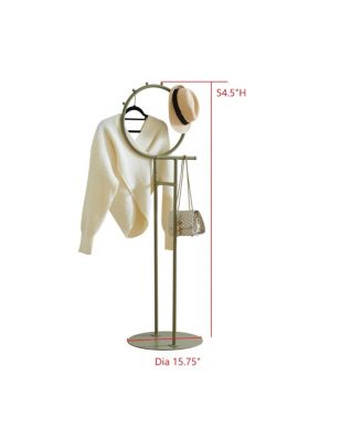 Cheska Suit Valet Stand with Circular Frame Perfect for Bedrooms & Entryways