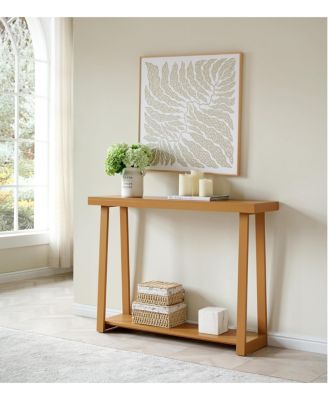 Emma Narrow Console Table with Lower Shelf Perfect for Sofa Table, Entryway Table for Hallway, Living Room