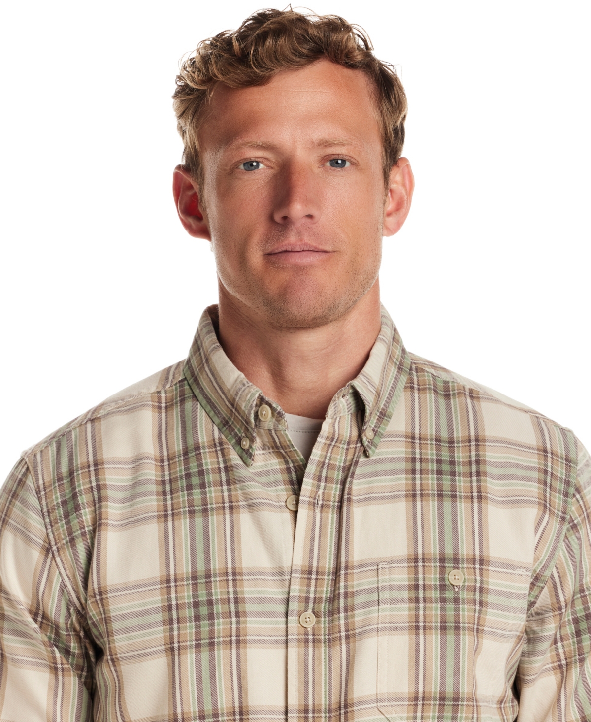 Weatherproof Vintage Men's Long Sleeve Button-down Burnout Plaid Flannel Shirt In Multi