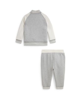 Baby Boys' Seasonal Fleece Knit Baseball Jacket and Joggers, 2-Piece Set
